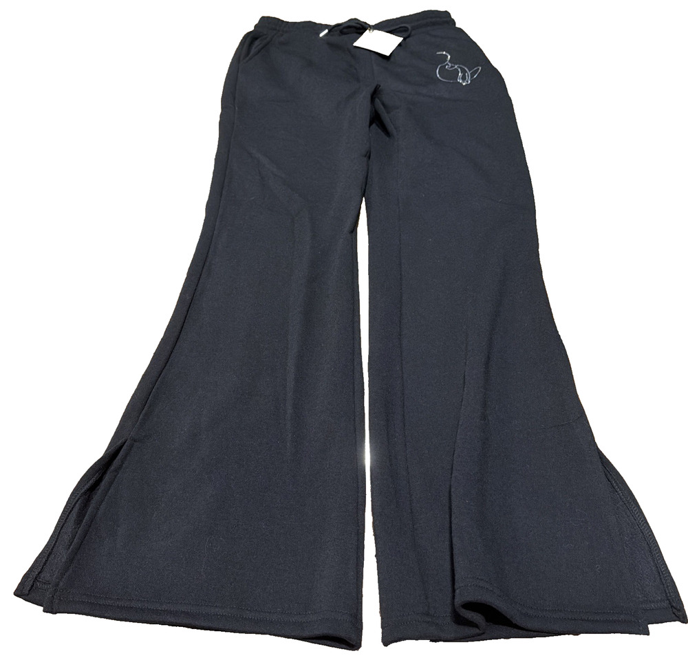 NWT Baby Phat Black Rhinestone Flare Pants L